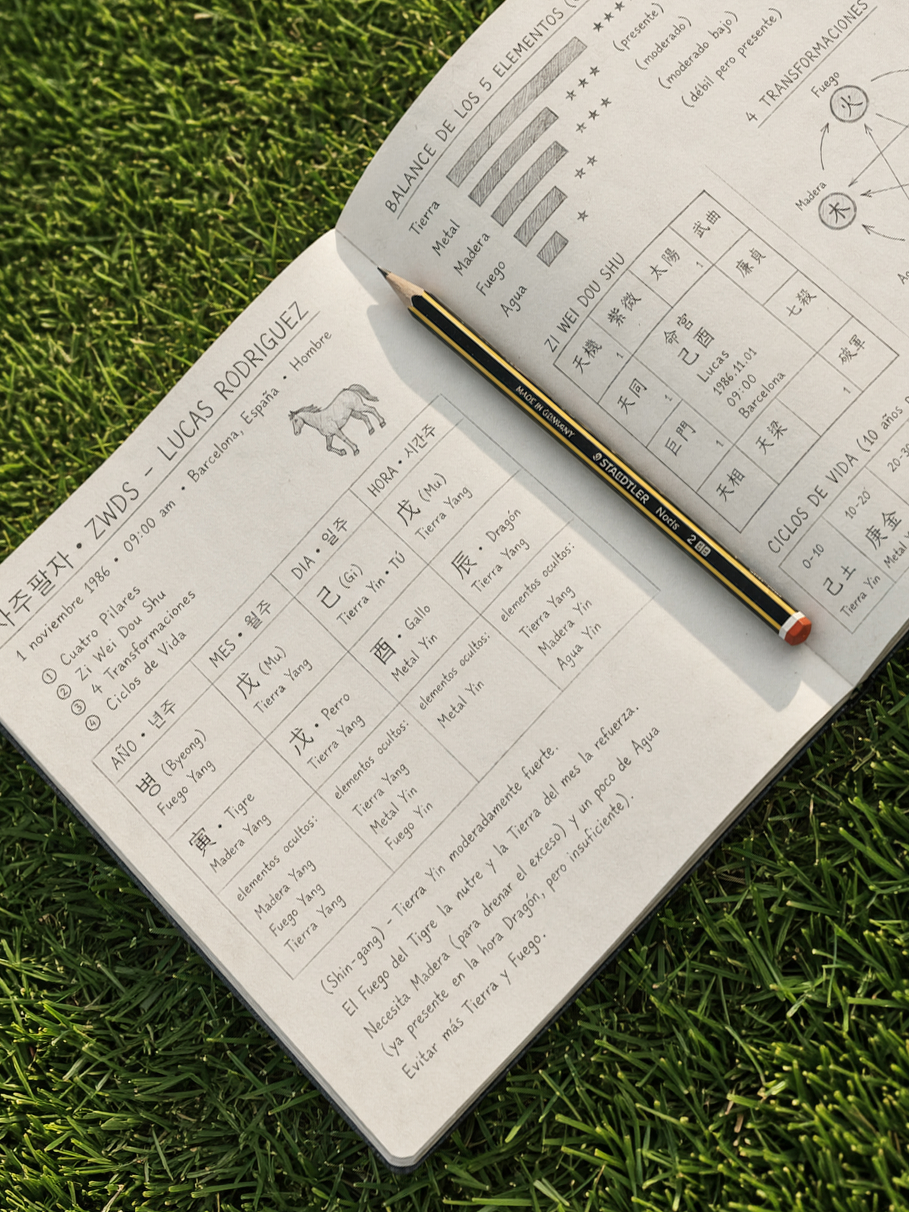 SAJU ZWD Astrología Coreana Cuatro Pilares del Destino